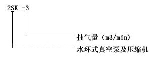 2SK系列水環(huán)式真空泵型號意義