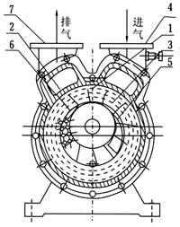 SZ系列水環(huán)式真空泵結(jié)構(gòu)圖