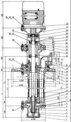FSY型玻璃鋼液下泵結構圖